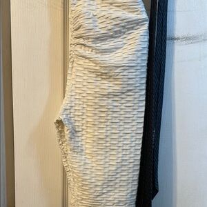 White and Black Textured Dress